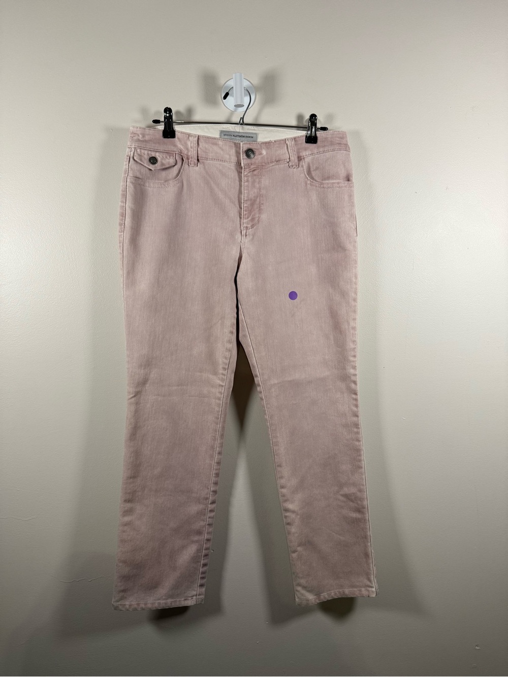 Chico's Straight Leg Jeans in Blush Pink